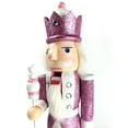 thumbnail image 2 of 15" Pink Nutcracker Decoration with Staff – Hand painted wood Decoration Classic Style with Modern Design for Collectors or Gifting, 2 of 3