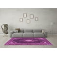 thumbnail image 3 of Ahgly Company Indoor Rectangle Medallion Purple Traditional Area Rugs, 6' x 9', 3 of 4