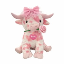 Valentine Edition Pink Highland Cow Plush, 14inch Cute Cow Plush Stuffed Animal Doll,Pink Stuffed Animal Valentine'S Day Gifts