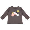 thumbnail image 3 of Inktastic Fun Farm Animals Cow, Pig, Chick Boys or Girls Long Sleeve Toddler T-Shirt, 3 of 5