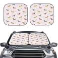 thumbnail image 2 of Goofa Dachshund Dog Puppy Pattern 2 Piece Car Windshield Sun Shade Foldable | Front Windshield Shade for Sun, Heat and UV Rays | Sunshade for Car Front Window-Small, 2 of 7