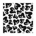 thumbnail image 5 of YFYANG Square Polyester Table Cloth, 54" x 54" Reusable Table Cover Kitchen Dining Room Black Abstract Heart Doodle Decorative Tablecloths for Tables of 2-4 People, 5 of 8