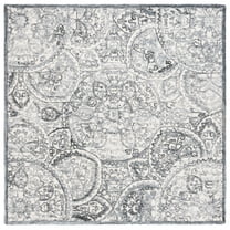 SAFAVIEH Metro Luvina Medallion Area Rug, Ivory/Grey, 6' x 6' Square