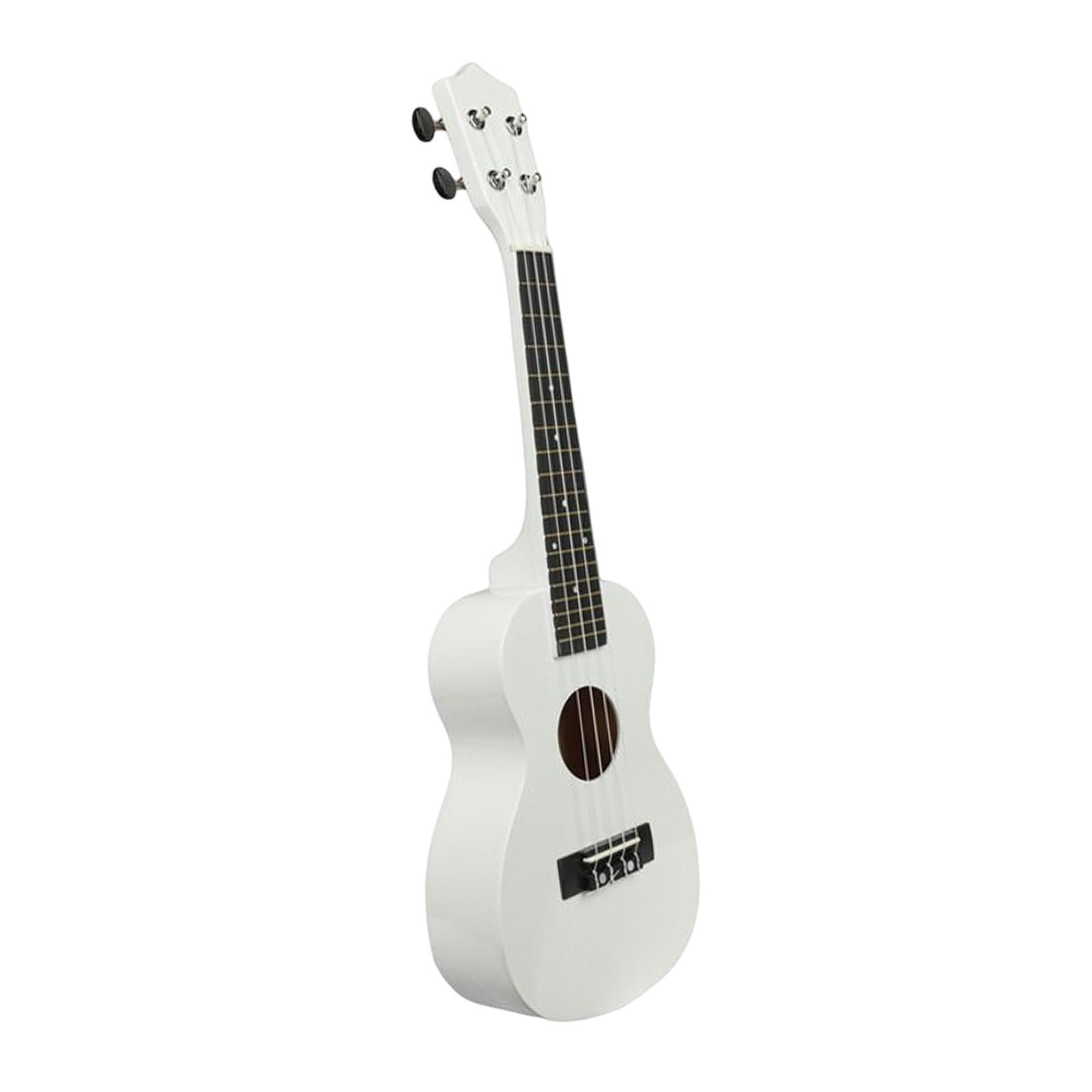 LeeQinersw 23 Inch Ukulele Guitar Toy 4 Strings Portable Musical Instrument for Adults Boys White