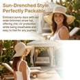 thumbnail image 2 of Women Floppy Sun Beach Hats w/ Wide Brim Straw Edge Summer UV Protection Foldable Gardening Hiking Cap by Solaris, 2 of 7