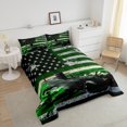 thumbnail image 3 of American Flag Bedding, Retro Camo Aircraft Comforter Set Vintage Retro Stars And Stripes Bedding Sets, Airplane Army Force Theme Duvet Set With 1 Pillowcase, Green, 3 of 6