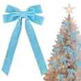 thumbnail image 2 of Velvet Christmas Tree Bows, 8.66-Inch Large Ribbon Bow Ornaments for Winter Wonderland, Pastel Holiday, Wreath, Garland, Wedding and Party Decor, 2 of 4