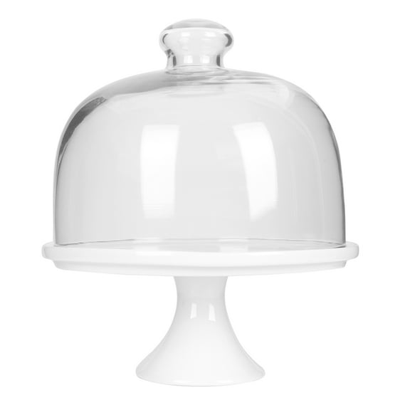 HOMOBABE Set of 6 White Ceramic Dessert Plates, 6.7 x 5.5 x 5.5 inches, Perfect for Weddings, Parties, and Special Events