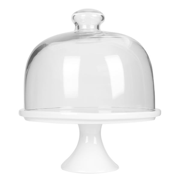 Cake Stand Display Tray Dome Cover Dessert Serving Plate Glass Cupcake