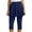 Navy, variant on CONFREE Womens Leggings High Waist Skirted Leggings For Women Solid Color Workout Exercise Fitness Biker Yoga Capri Pants