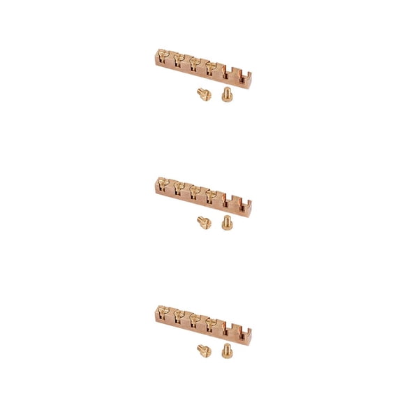 Soidarity Guitar Bell Nut 43mm Brass String Slotted 6 Instrument String Electric Guitars Wear-resistant Nuts Accessories Parts Sturdy Type1 NO1
