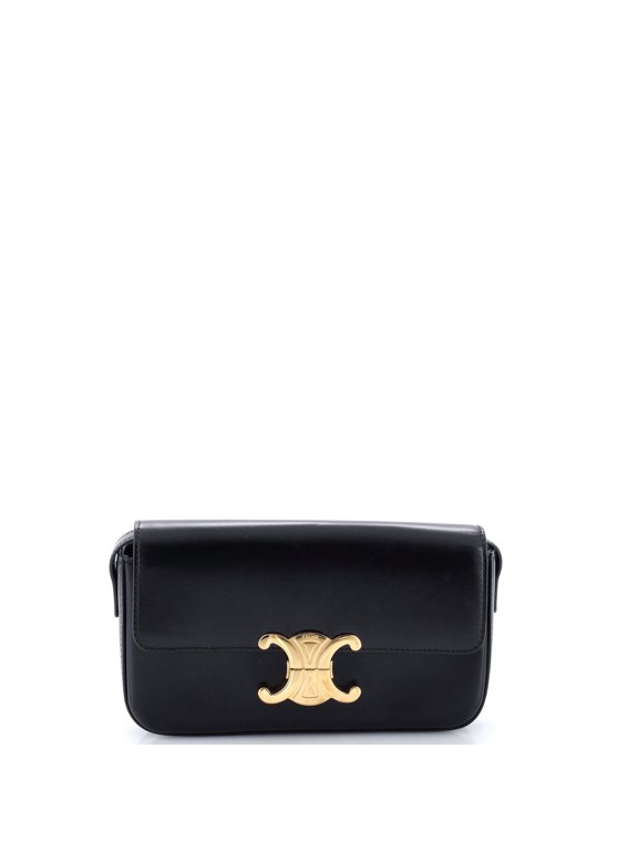 Pre-Owned Triomphe East-West Shoulder Bag Smooth Calfskin By Rebag