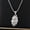 silver, variant on Human Organ Stainless Steel Men's Heart Pendant Necklace Chain Gift (20*35mm)-silver