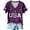 C-Dark Purple126, variant on DHFJKG 4Th Of July Shirts For Women V Neck Short Sleeve Letter Graphic Tees 1776-2026 250Th Anniversary USA T Shirt Top