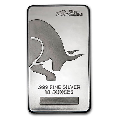 10 oz Silver Bar - Silver Gold Bull (Do Not Upgrade)