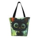 thumbnail image 1 of Fotbe Cute Big-Eyed Black Cat Bolsa de Playa con Estampado, Bolsa de Hombro, Bolsa de Mano Espaciosa, Bolsa de Viaje Ligera, Bolsa de Compras Versátil, 1 of 6