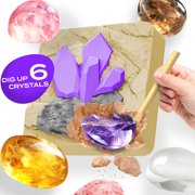 Piano Potato 2-in-1 Gemstone Dig Kit & DIY LED Night Light - Excavate 6 Genuine Rocks & Minerals, STEM Science Educational Toy, Custom Bedside Lamp Craft Gift for Boys & Girls Ages 6-12