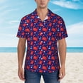 thumbnail image 2 of Balery Cute Crabs Camisas hawaianas de manga corta para hombre, camisas playeras de corte holgado, camisas de vacaciones con botones,Large, 2 of 7
