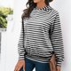 thumbnail image 2 of Camisas con capucha informales de manga larga con estampado de rayas y cuello redondo para mujer Fridja  ghj987+3893, 2 of 7