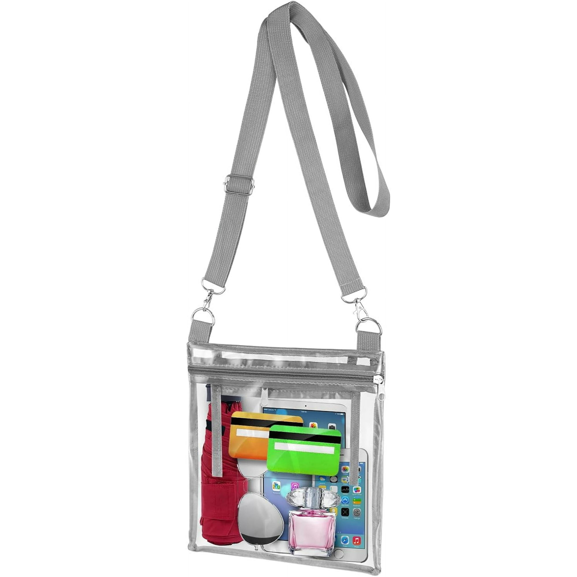 ORUYROP Clear Bag Stadium Approved PVC Concert Clear Purse Clear Crossbody Purse Bag clear bags for women With front pocket
