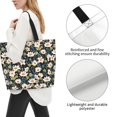 thumbnail image 3 of Honeii Flowers Print Tote Bag for Women, Foldable Tote Bag Large Shoulder Bag Top Handle Handbag for Travel, Work, 3 of 8