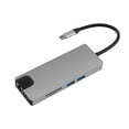thumbnail image 1 of Concentrador USB C 9-EN-1 USB C Hub Type-C Docking Station Adaptador multipuerto con 4K HD 1080P VGA RJ45 Ethernet Puerto de carga USB 3.0 PD Lector de tarjetas de audio SD de 3,5 mm Compati 1 1, 1 of 5