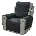 thumbnail image 4 of Riforla Knit Pure Color Couch Cover Full Coverage for Recliner & Sofa Pet Friendly All Season Sofa Pad Functional Lounger Cover Sofa Cover Black, 4 of 9