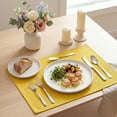 thumbnail image 4 of Sm:)e Yellow Placemats 12 x 18 Inch Set of 4, Seasonal Washable Kitchen Dining Table Decoration for Home Party,240g（0.53lb）, 4 of 7