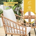 thumbnail image 5 of Costway 3 Piece Patio Bistro Set with Heavy Duty Metal Frame for Balcony Garden & Poolside, 5 of 10
