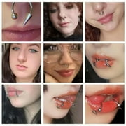 QQTDFG 3 Pcs/lot 16g Stainless Steel Septum Rings Spike Cone Ear Lip Piercing Jewelry-Style3 (Black)