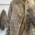 thumbnail image 4 of Edvintorg Women's Plaid Jacket Loose Casual Thickened Cotton Insulation Long Sleeved Cotton Jacket Winter Woman Coats 2025, 4 of 7