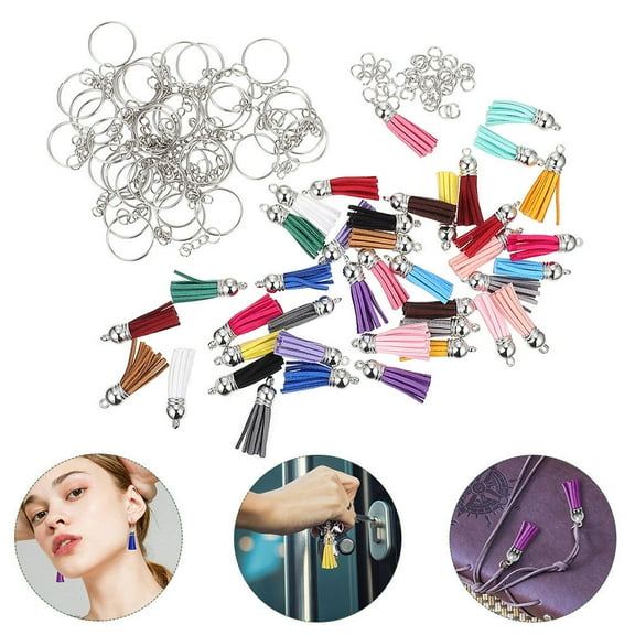 Raindrops 50 Sets Bookmark Tassel Tassel Keychain Key Pendant 5X1X1CM