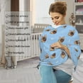 thumbnail image 4 of Haiem Brown French Bulldog Baby Nursing Cover & Nursing Poncho - Multi Use Cover for Baby Car Seat Canopy, Stroller Cover, 360°Full Privacy Breastfeeding Coverage, 4 of 9