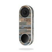 MightySkins NEHEL-Gray Wood Skin for Nest Hello Video Doorbell - Gray Wood