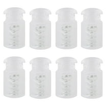 8 Pcs Spring Cord Locks Plastic Cord End Fastener Single Hole Toggle Stoppers Sliders Clear