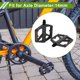 thumbnail image 2 of Pedal de bicicleta de nylon universal Unique Bargains, pedal plano negro con tiras reflectantes, ajuste para ejes de 14mm, pedal de bicicleta antideslizante para BMX MTB bicicletas de carretera 1 par, 2 of 7