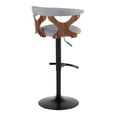 thumbnail image 6 of Gardenia Adjustable Bar Stool, Chrome Bar Stools, Bar Chairs, Swivel Bar Stools, Bar Stools Set of 2 (Light Grey Fabric), 6 of 6