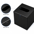 thumbnail image 3 of RVKXHD Square Tissue Box Cover Tissue Box Holder Napkin Holder Tissue Cube Box Decorative Holder for Bathroom Bedroom Office Dresser Nightstand Desk Tabletop 5"X 5" X 5"-Stainless Steel Matte Black, 3 of 7