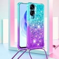 thumbnail image 2 of Funda para Honor 90 Lite 5G Brillantina Líquida Divertida Reluciente y con Cristales en Movimiento Cuerpo Cruzado con Cordón Ajustable, 2 of 5