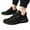 Black, variant on LUXUR Males Trainers Closed Toe Sneakers Solid Color Shoes Soft Men Black White 9.5