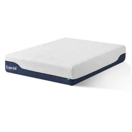 Lucid Comfort Collection - 12-inch Medium-Firm Hybrid Mattress - King - White