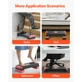 thumbnail image 6 of KFFKFF Aerobic Exercise Step Platform, 28-Inch Workout Stepper with Adjustable Height, Fitness Training Deck with 4 Risers, Non-Slip Surface for Home Gym Cardio and Strength, Red, 6 of 9