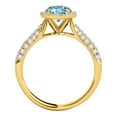 thumbnail image 4 of Aonejewelry 1.20 Ct. Ttw Diamond and Round Shaped Aqumarine Ring in 10K Yellow Gold, 4 of 4