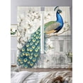 thumbnail image 2 of Luxury Peacock Sheer Curtains for Living Room Bedroom Watercolor Vintage Floral Attic Sheer Curtains 96 Inch Long 2 Panels Set Light Filtering Curtain Window Treatments Drapes for Dining Room, 2 of 6