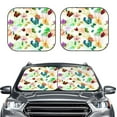 thumbnail image 2 of Balery 2 Piece Floral Vintage Car Windshield Sun Shade|Foldable Front Windshield Shade for Car Front Window for Most Sedans SUV Truck-Large, 2 of 7