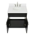 thumbnail image 4 of Ariel Hamlet 31 In. Oval Sink Vanity With White Quartz Countertop In Black, 4 of 9