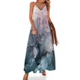 thumbnail image 1 of Robe Longue Sans Manches Peinture Abstraite Fluide Grise Robe d'Été, 1 of 4