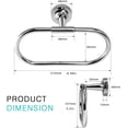 thumbnail image 2 of Wall Mounted Oval Towel Ring - Polished Chrome, Luxury Modern Design, 2 of 5