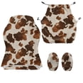 thumbnail image 7 of TSOVTHRID Brown Cow Pattern 4 PCS Gaming Chair Covers Slipcovers Non-Slip Gamer Chair Cover Stretch Breathable Rotating Armchair Covers with Armrest Covers, 7 of 7