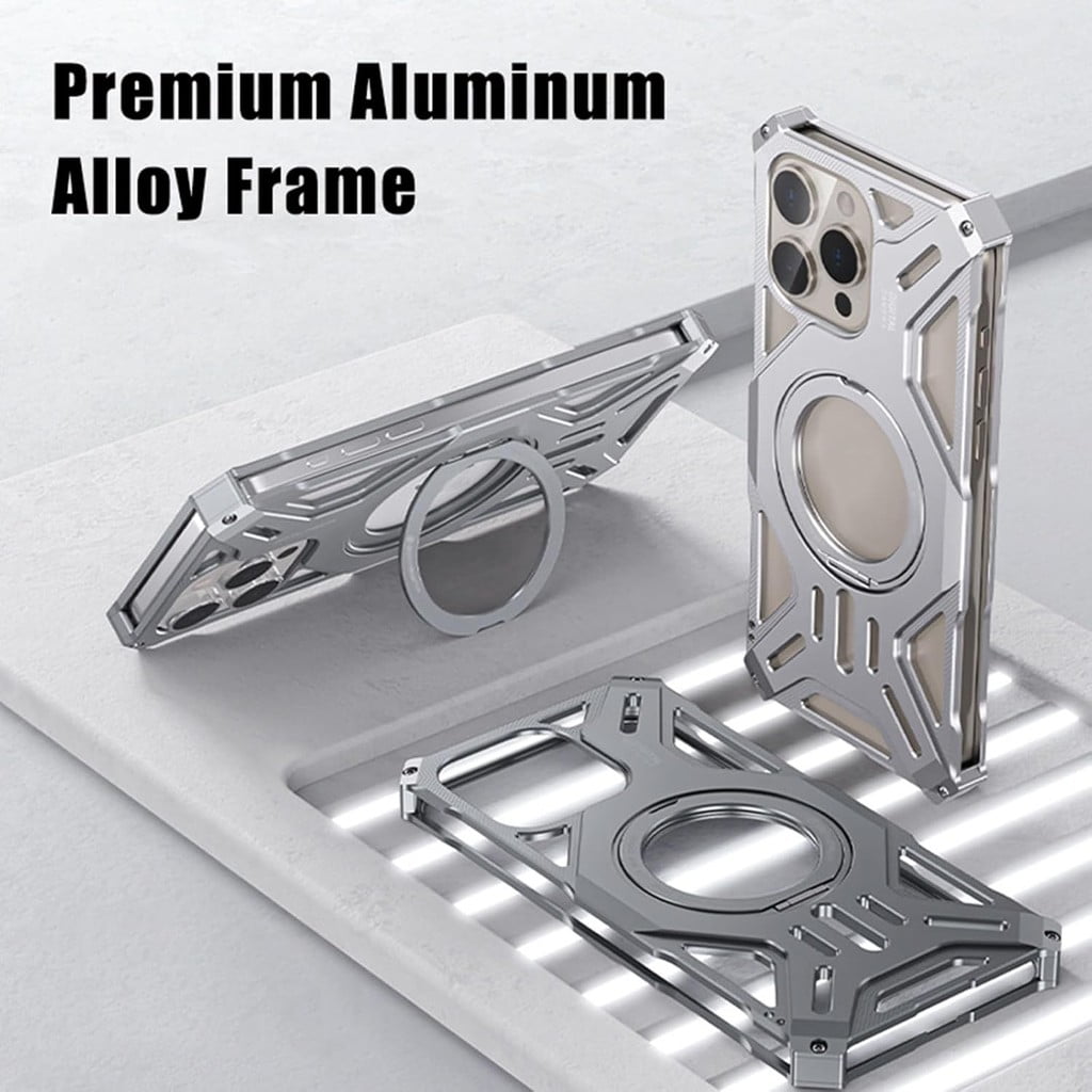 Aluminum Metal Frame Case For IPhone 16 Pro Max 15 14 13 12 - Hybrid  Protective Cover